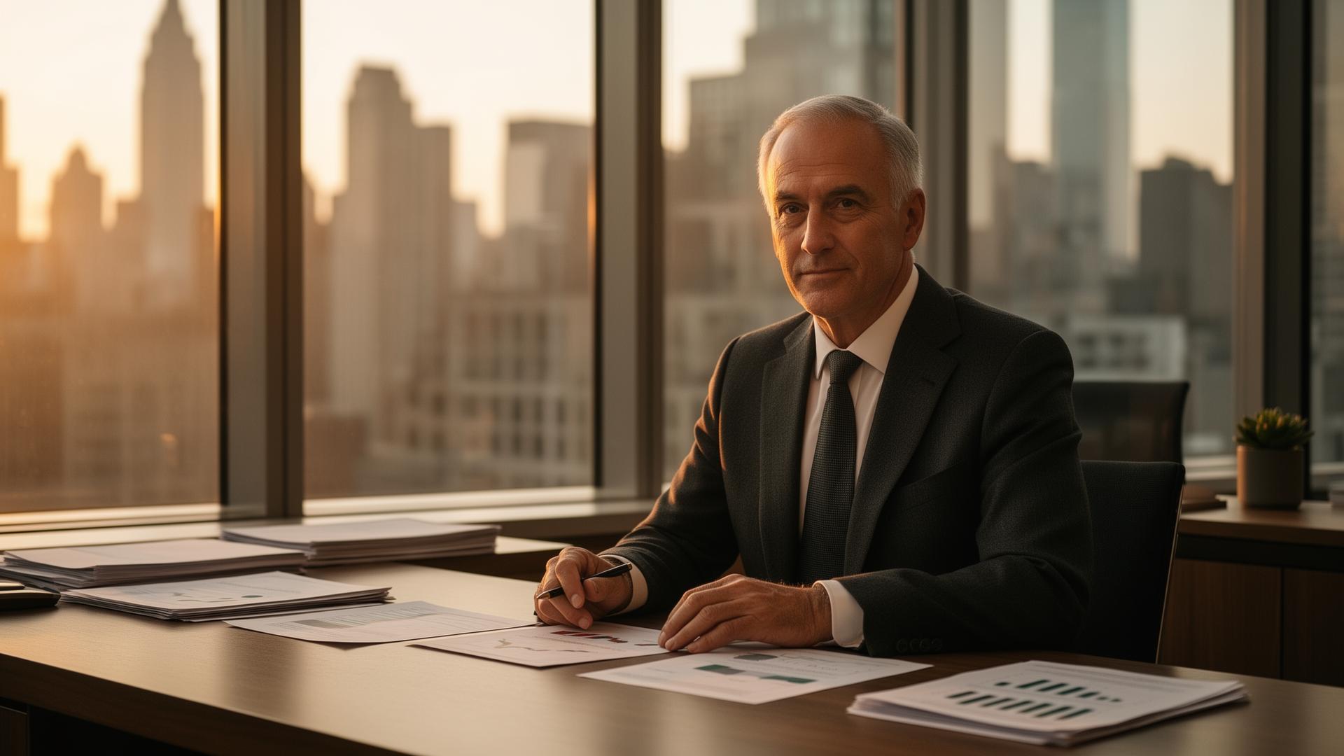 Senior wealth advisor in a Manhattan office